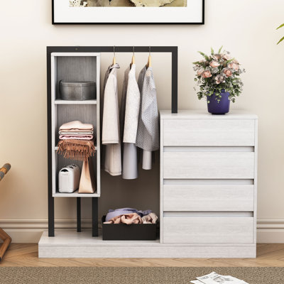 4 Drawer And 3 Shelf Wardrobe