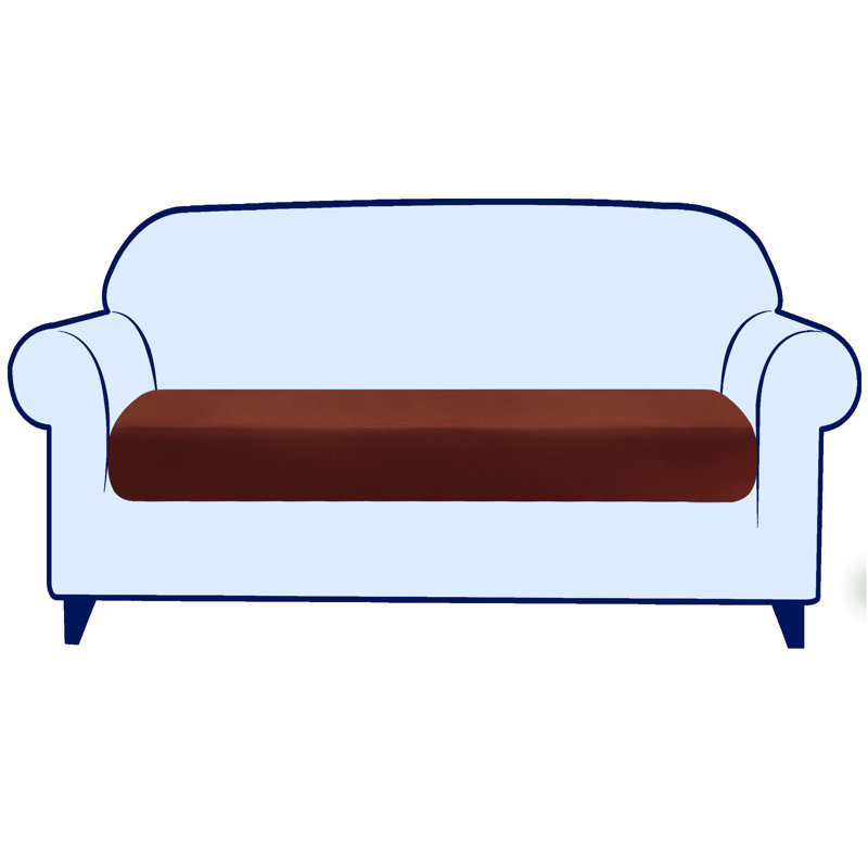Box Cushion Sofa Slipcover, Orange
