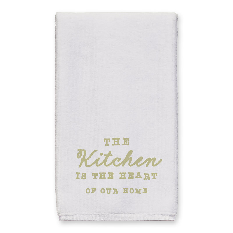 Cotton Floral Tea Towel Kitchen Towel, Yellow