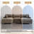 3 - Piece Upholstered Light Brown Faux Rabbit Fur Flannel Reversible Modular Sofa Living Room Sectional Couch with Pillows-1303078375