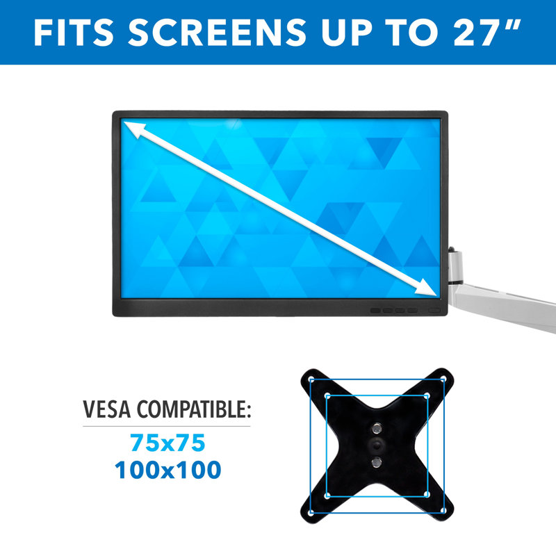 Mount-It! Quad Monitor Desk Mount, Full Motion Monitor Arms for 4 Computer Displays, Aluminum Mount