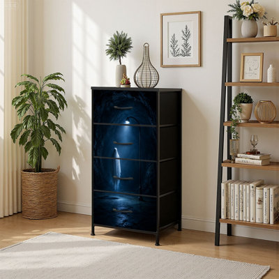Commode de rangement verticale 4 tiroirs Ghost