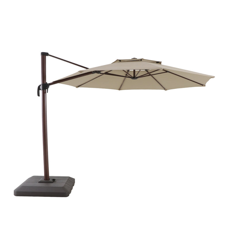 Parasol en porte-à-faux 11 pi Hammd, Brun clair