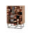 Modern Multi-Purpose Cabinet with Numerous Shelves, Atlantic Pine & Black/Brown, 36.6 x 45.3 x 14.2 inches | 100% Melamine Coated Particle Board, Metal Handles & Legs | Stylish & Functional Wall-Mountable Storage Solution