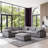6-Piece 110" L-Shaped Sectional Sofa with Ottoman-147616788