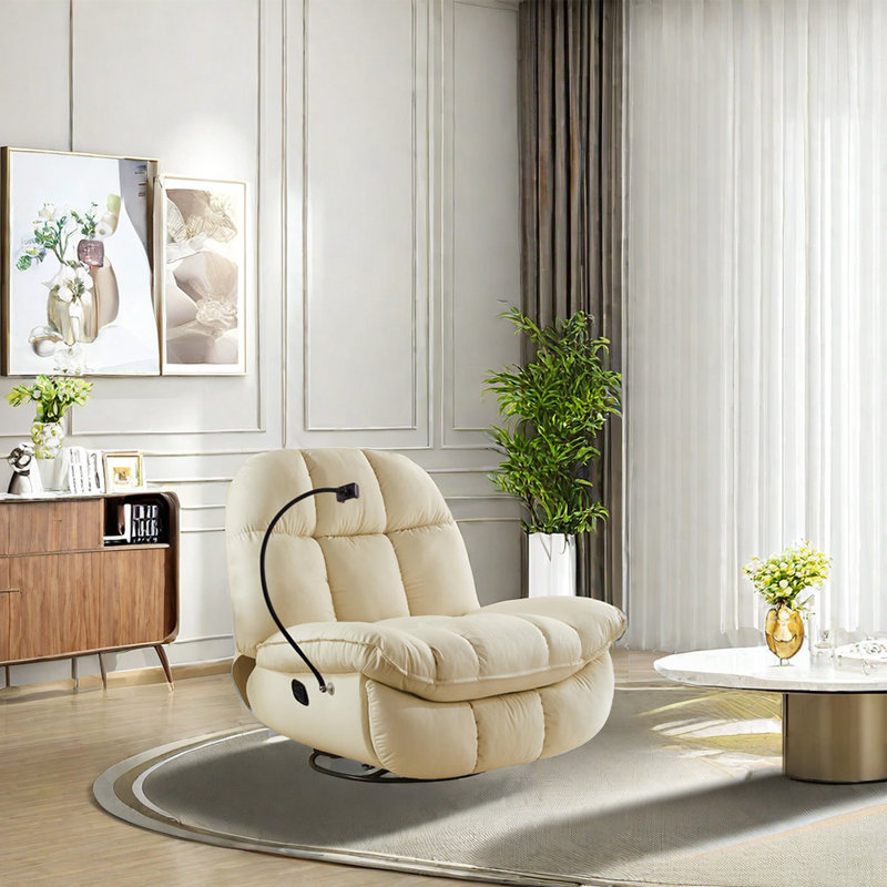 Fauteuil inclinable Thavy, Beige