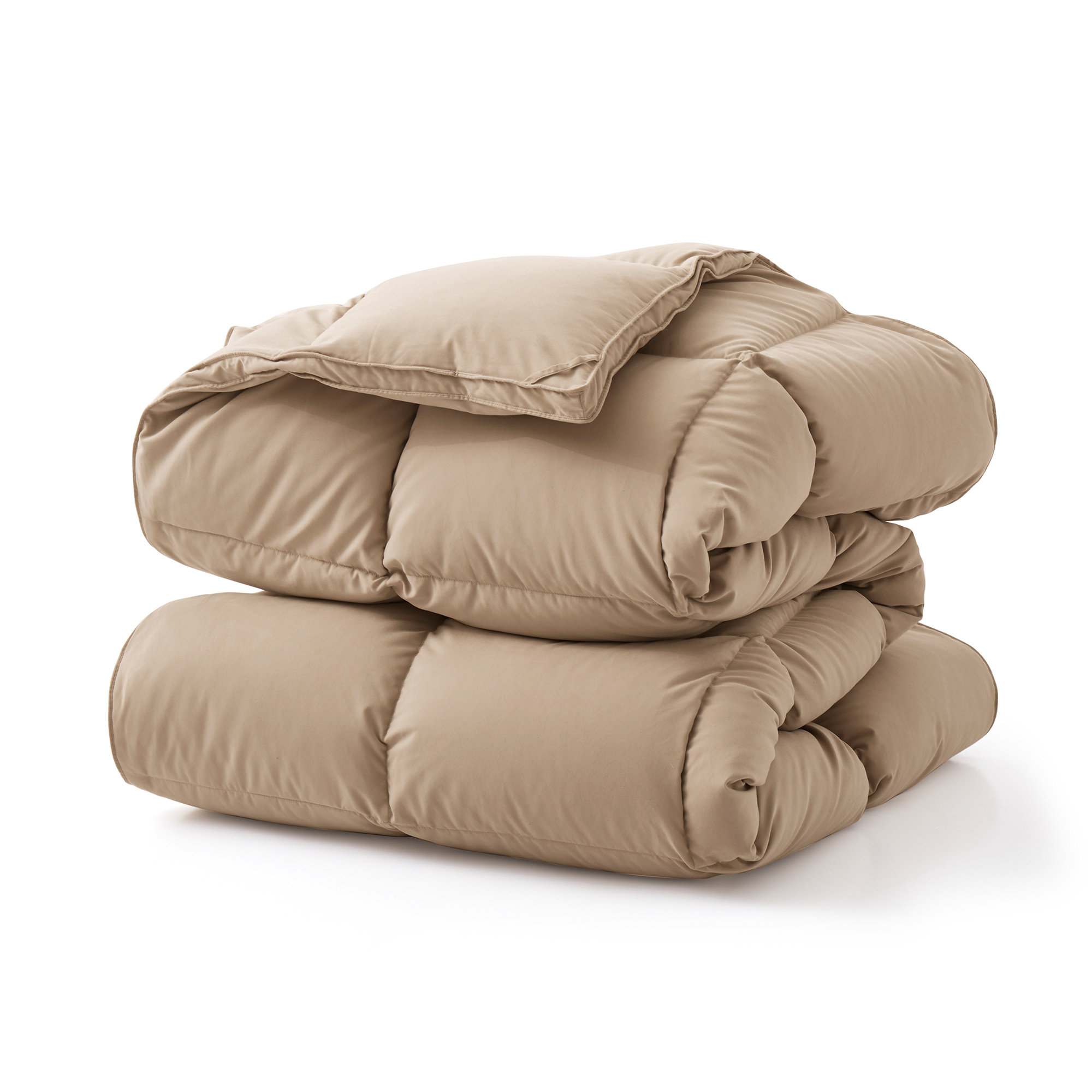 600 Fill Power All Season Down Comforter Duvet Insert, Beige, Twin