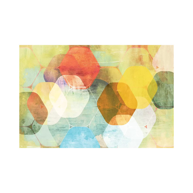 Rounded Hexagon II by PI Studio - Wrapped Canvas Print, 20.32 cm H x 30.48 cm W