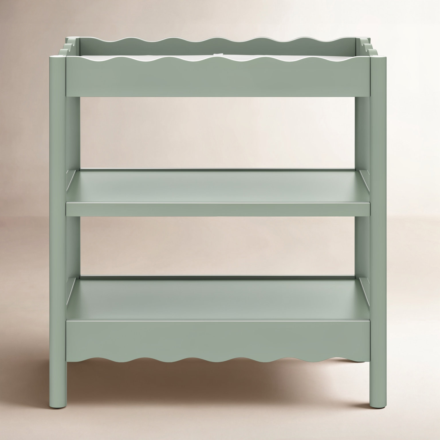 Swell Solid Wood Changing Table, Green