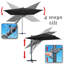 Parasol d'extérieur 10 'x 10' en porte-à-faux décalé pour patio avec base en croix 360 °-122781798