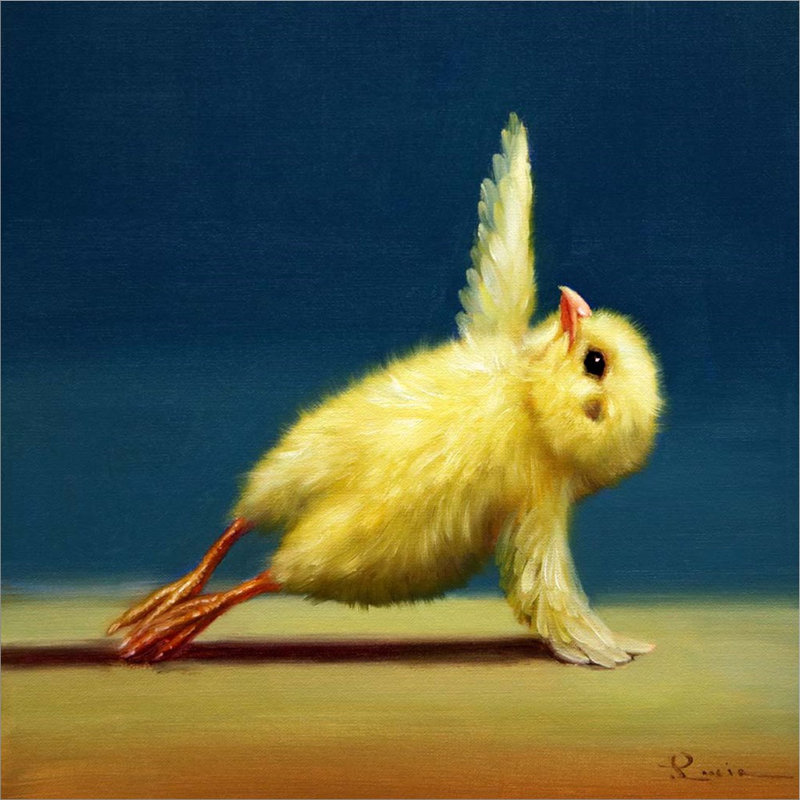 «Yoga Chick Side Plank» par Lucia Heffernan, impression sur toile tendue