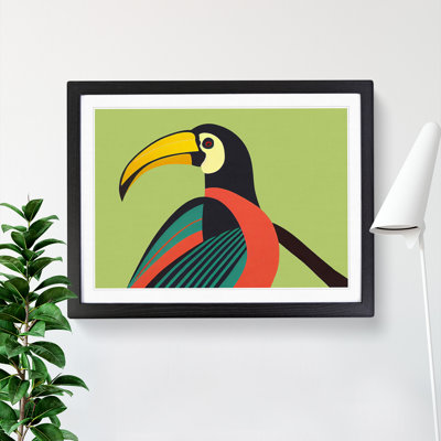 Toucan Bird Art Deco Abstract - Single Picture Frame Print