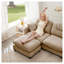 Canapé modulaire en L avec repose-pieds Camel Chenille-1582511844-1582511846