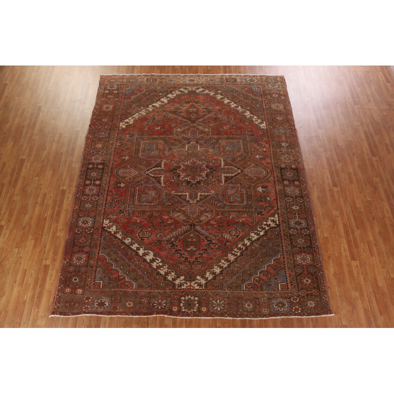 Tapis rouge géométrique 10 x 12