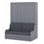 Grand lit escamotable mural avec coussin-112715779