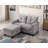 57" Wide Modular Sofa Loveseat with Ottoman-1216301228