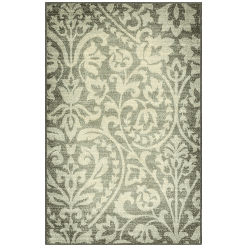 Exeter Washable Gray Accent Rug, Rectangle 2'6" x 3'10"