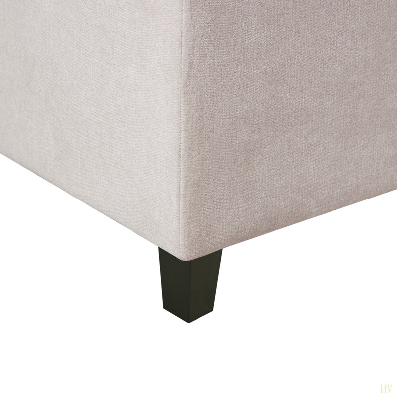 Banc de rangement capitonné à fermeture douce