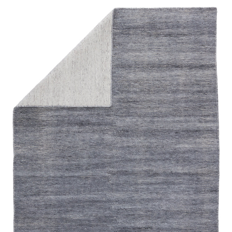 Limon Indoor/ Outdoor Solid Gray/ Blue Area Rug, Rectangle 9' x 12'