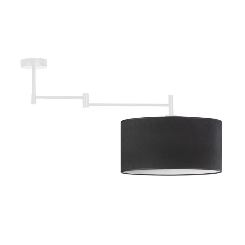 Jacksonwald Swing Arm Sconce, White, Black