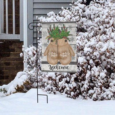 Drapeau de jardin d'hiver mitaines de ferme