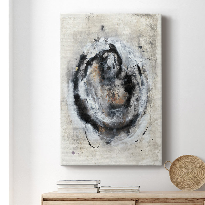 Circular Energy III - peinture sur toile tendue, H 18 po x l 12 po x P 1 po