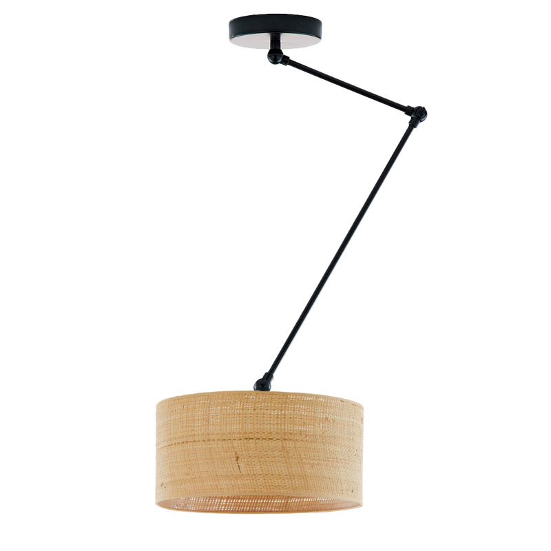 Caitrin 1 - Light Drum Pendant, Black