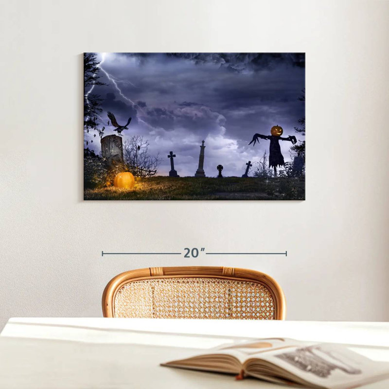Kelan Horror Graveyard Scarecrow, 16" H x 24" W