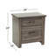 Table de chevet brune pour chambre à coucher avec 2 tiroirs - et une qualité stable et stable