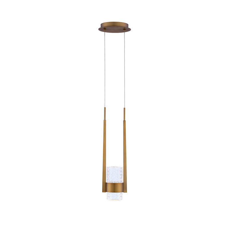 Cadenza 1 - Light LED Pendant, Aged Brass