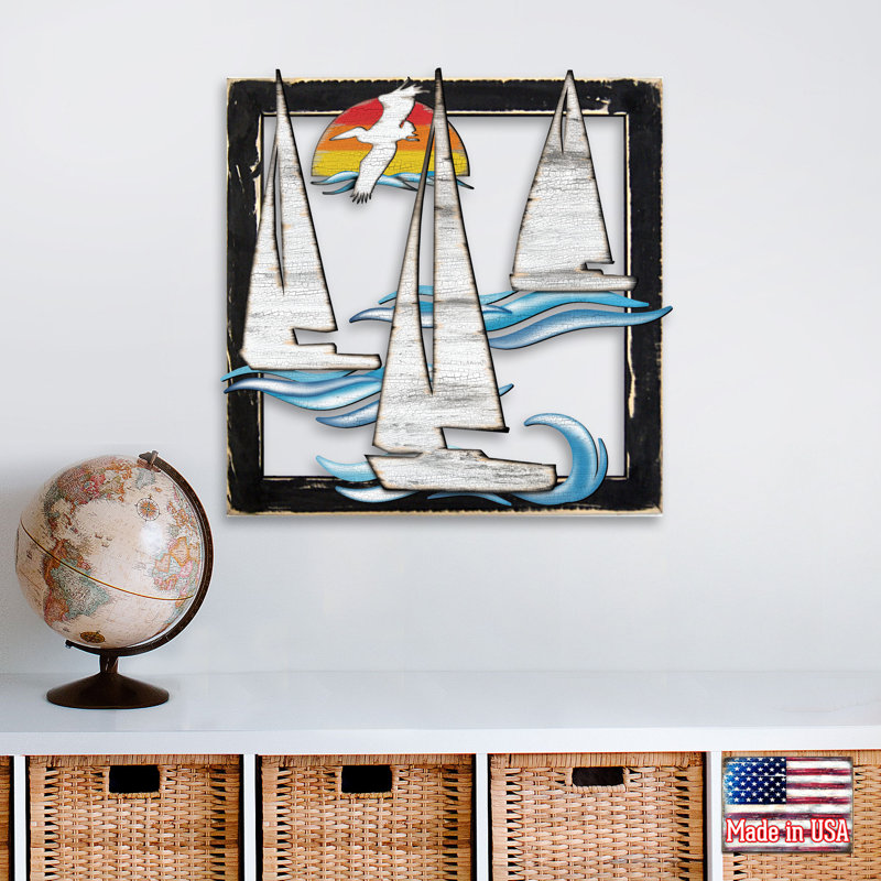 Handmade Solid Wood Wall Decor, 24" H x 24" W x 1" D