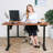 Adjustable Height L-Shaped Standing Desk with Built-In Electrical Outlet