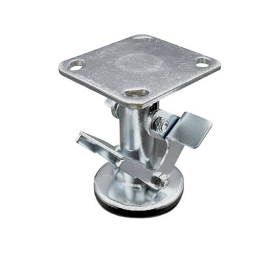 Rubber Double Pedal Floor Truck Lock with Top Plate
