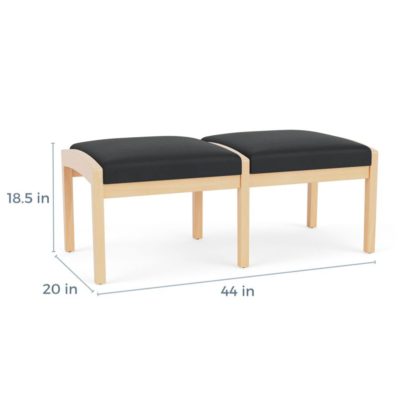 Banc en bois Lenox, Naturel, Modena graphite