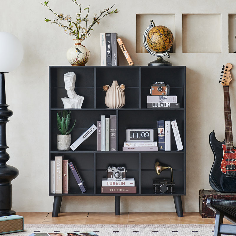 8 Cube Book Shelf,3 Tier Bookshelf With Legs, Modern Open Storage Organizer,Boho Bookcase,Display Cabinet Shelf Free Standing Bookshelves For Bedroom,Living Room,Office