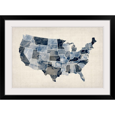 «Carte des États-Unis d'Amérique» par Bellen, impression