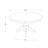5 Piece Dinette Set for 4 Includes a Round Kitchen Table with Pedestal and 4 Linen Fabric Kitchen Dining Chairs, 42x42 Inch, Black-2071508792-2118116661-2118116663