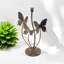 Metal Butterfly Tabletop Candelabra - Antique Distressed Candle Holder for Dining Table, Mantel and Home Décor