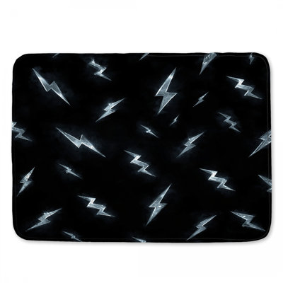 Lightning Bolt Pattern Bath Mat