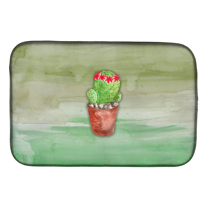 Tapis de séchage en aquarelle cactus