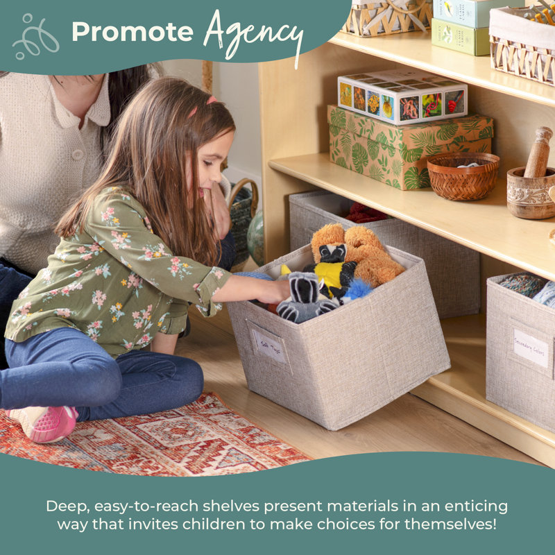 EdQ Essentials 3-Shelf Open Storage, Natural
