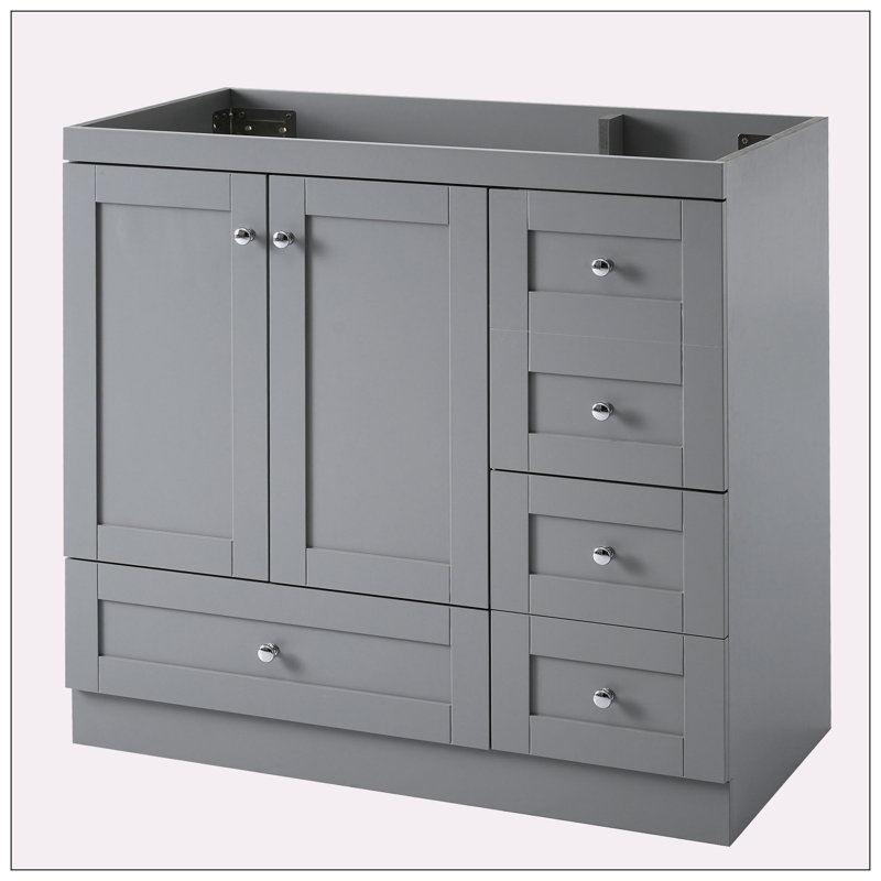 Base de meuble-lavabo simple 35,00 po seulement, Gris