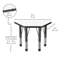 Table d'activité trapézoïdale effaçable à sec avec pieds réglables-120150982-99093470-99093465