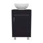 Lavabo pour salle de bain Everson, noir, salle de bain
