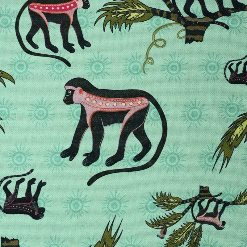 Monkey Palm Heavyweight Linen Fabric, Oasis