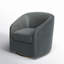 Holden 31.5" Wide Velvet Swivel Barrel Chair-956666789