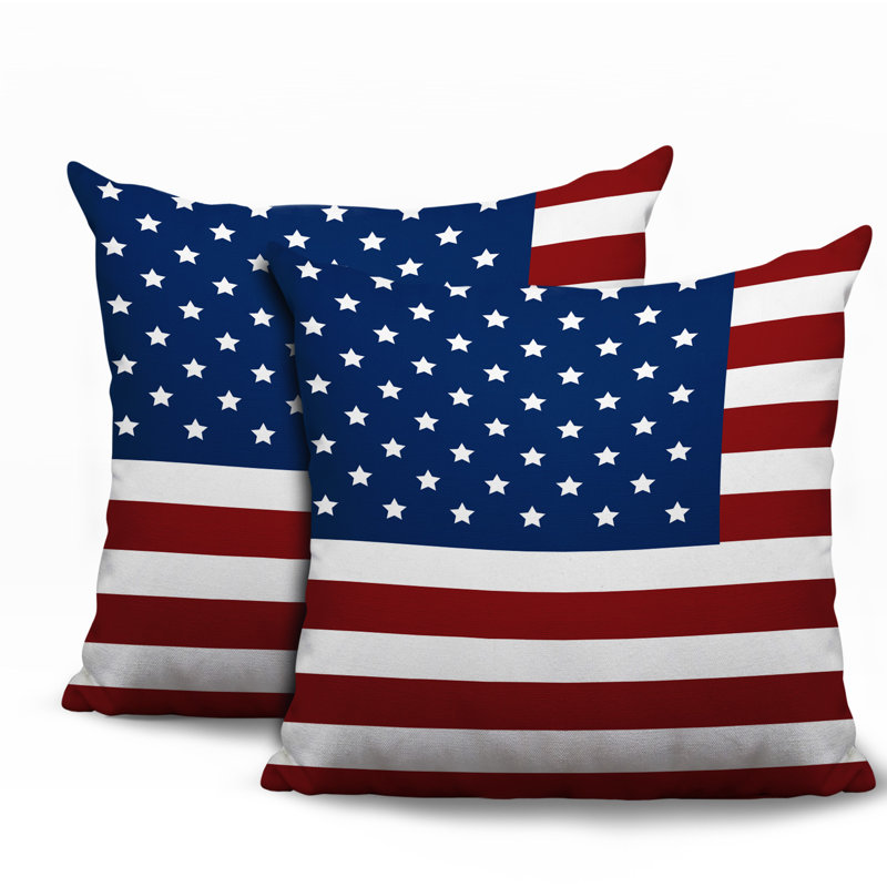 Oreiller réversible intérieur / extérieur Patriot, 16x16, Navy Blue