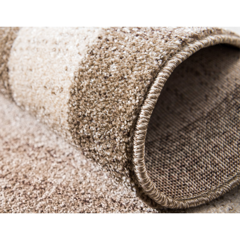 Merrie Light Brown/Ivory Rug, Rectangle 66 x 91cm