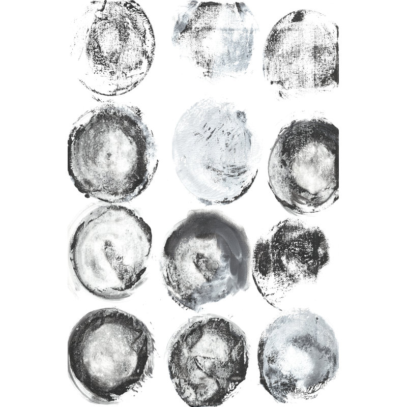 B&W Imprint I by Jodi Fuchs - Painting Print, 46cm H x 30cm W, Wrapped Canvas