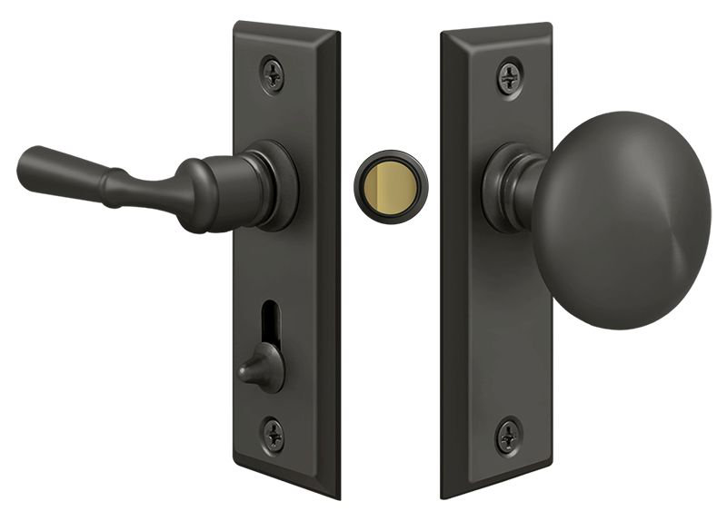 Handle With Knob, Oil-Rubber Bronze